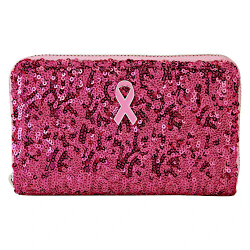 EXCLUSIVE DROP: Loungefly Breast Cancer Research Foundation Pink Ribbon Sequin Wallet - 10/4/23
