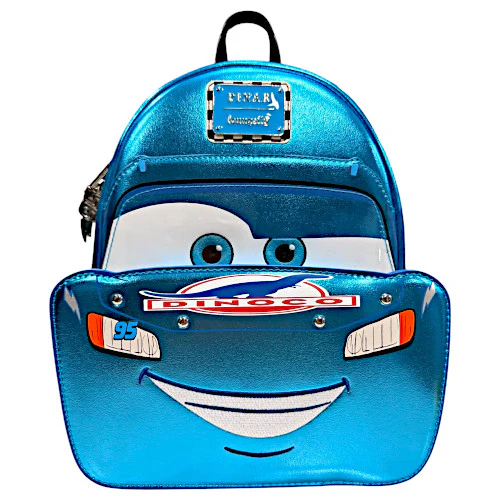 EXCLUSIVE DROP: Loungefly Cars Dinoco Lightning McQueen Metallic Blue Cosplay Mini Backpack - 11/21/25