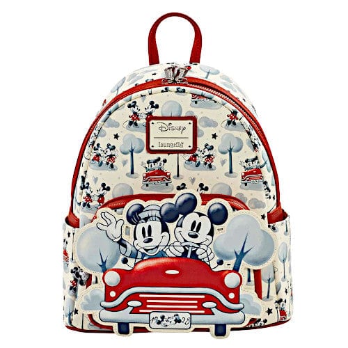 EXCLUSIVE DROP: Loungefly Disney Mickey Mouse & Minnie Mouse Car Ride Mini Backpack - 1/19/23