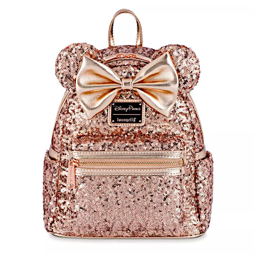 EXCLUSIVE DROP: Loungefly Disney Parks Minnie Mouse Sequin Rose Gold Mini Backpack - 1/2/23