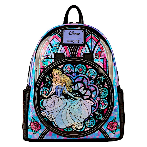 EXCLUSIVE DROP: Loungefly Disney Princess Stained Glass Collection Sleeping Beauty Aurora Mini Backpack With Ear Attachment - 5/25/25
