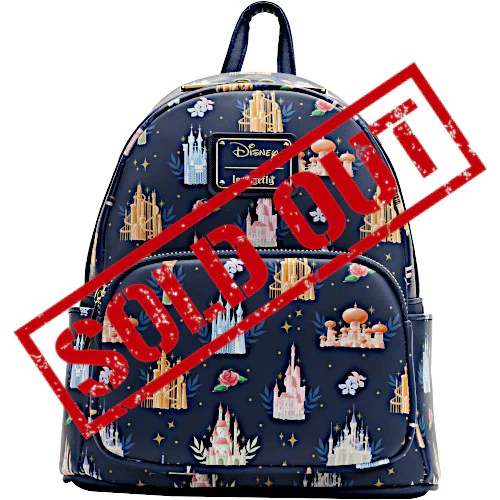 EXCLUSIVE DROP: Loungefly Disney Princess Castles AOP Mini Backpack - 7/24/22