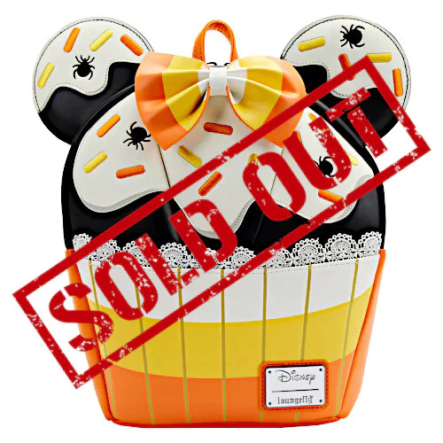 EXCLUSIVE DROP: Loungefly Minnie Mouse Candy Corn Cupcake Glow Mini Backpack - 10/5/22