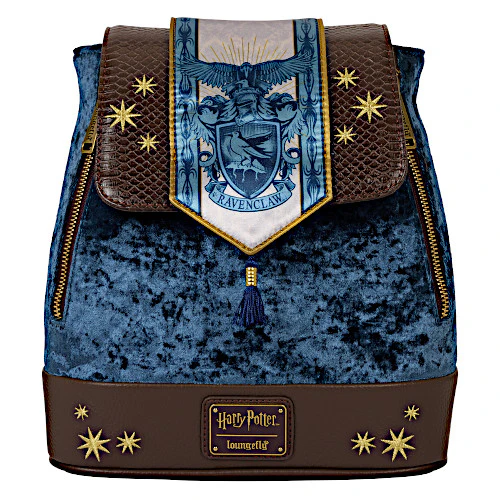 EXCLUSIVE DROP: Loungefly Harry Potter Ravenclaw Banner Velvet Mini Backpack - 7/7/25