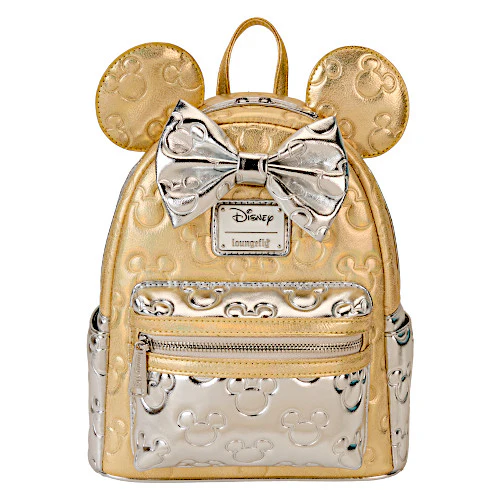EXCLUSIVE DROP: Loungefly Minnie Mouse Metallic Gold & Silver Quilted Mini Backpack - 11/15/24