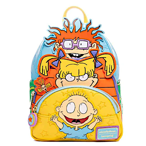 EXCLUSIVE DROP: Loungefly Nickelodeon Rugrats Tommy, Chuckie & Angelica Triple Pocket Mini Backpack - 7/10/25