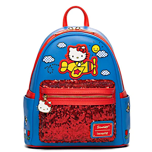 EXCLUSIVE DROP: Loungefly Sanrio Hello Kitty Flight Adventure Sequin Mini Backpack - 10/16/25