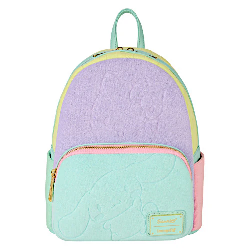 EXCLUSIVE DROP: Loungefly SDCC 2025 Hello Kitty & Friends Color Block Terry Cloth Mini Backpack - 7/24/25