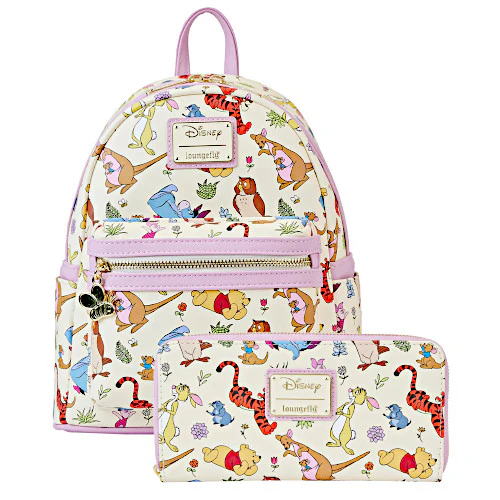 EXCLUSIVE DROP: Loungefly Winnie The Pooh & Friends Character AOP Mini Backpack & Wallet Bundle - 8/4/23