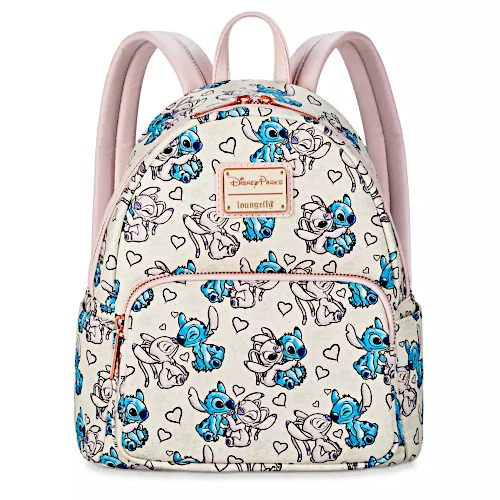 EXCLUSIVE RE-RELEASE: Loungefly Disney Parks Stitch & Angel AOP Mini Backpack - 1/17/23
