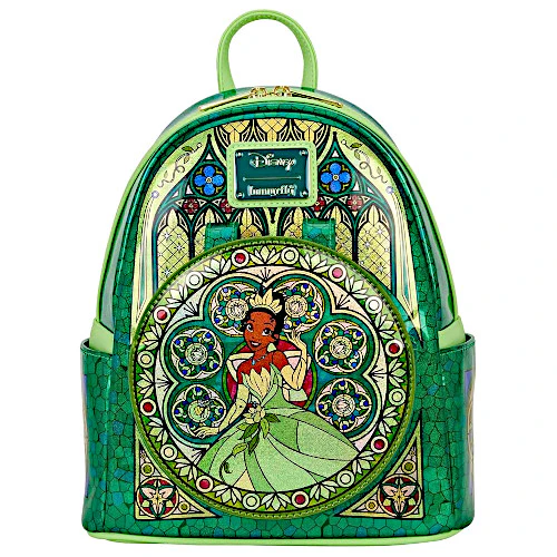 EXCLUSIVE DROP: Loungefly Disney Princess Stained Glass Collection Tiana Mini Backpack With Ear Attachment - 7/17/25