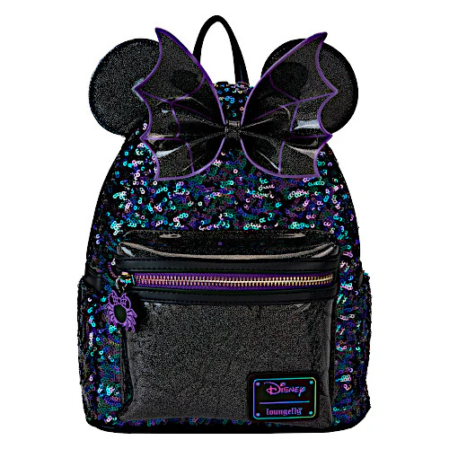 HOT RESTOCK: Loungefly Halloween Minnie Mouse Spiderweb Sequin Mini Backpack - 10/24/24