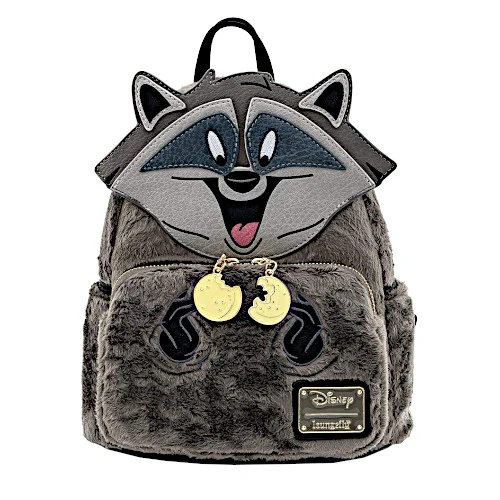 HOT RESTOCK: Loungefly Pocahontas Meeko Fuzzy Plush Cosplay Mini Backpack - 10/22/25