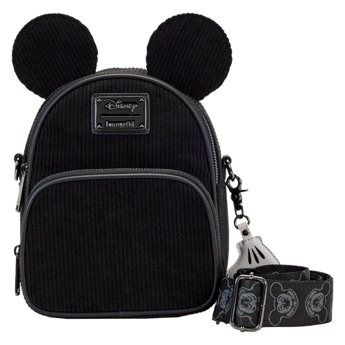 Loungefly Disney100 Mickey Mouse Classic Corduroy Convertible Mini Backpack & Crossbody Bag