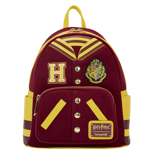 Loungefly Harry Potter Hogwarts Crest Varsity Jacket Mini Backpack