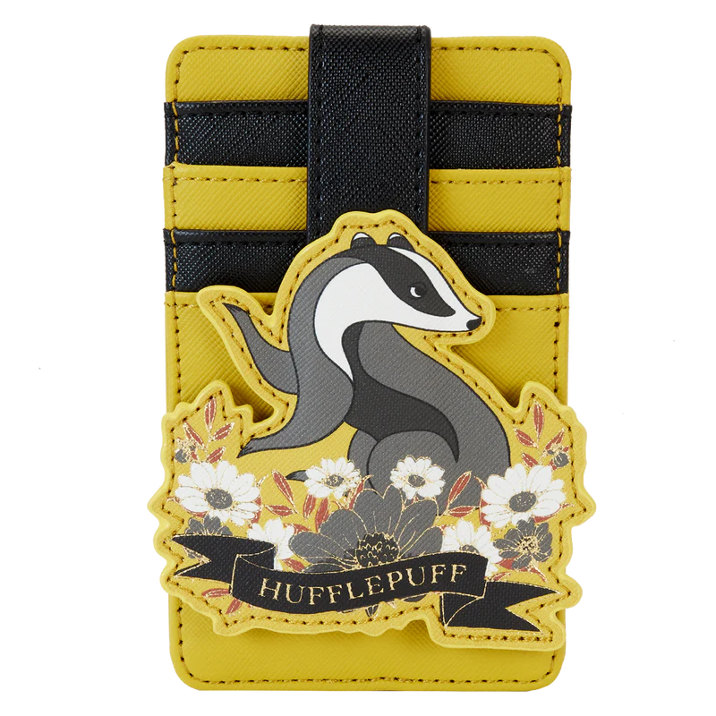 Loungefly Harry Potter Hufflepuff House Floral Tattoo Card Holder
