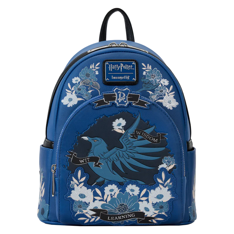 Loungefly Harry Potter Ravenclaw House Floral Tattoo Mini Backpack