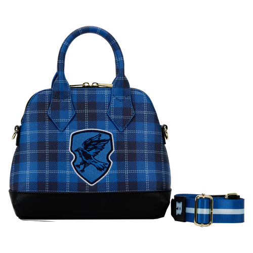 Loungefly Harry Potter Ravenclaw Patch Varsity Plaid Crossbody Bag
