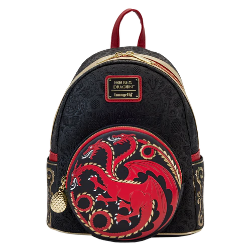 Loungefly House of the Dragon All-Over Print House Targaryen Sigil Mini Backpack