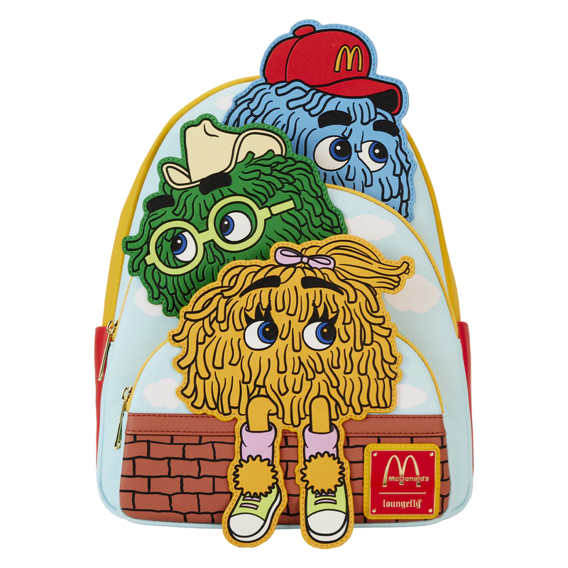 Loungefly McDonald's Vintage Fry Kids Triple Pocket Mini Backpack