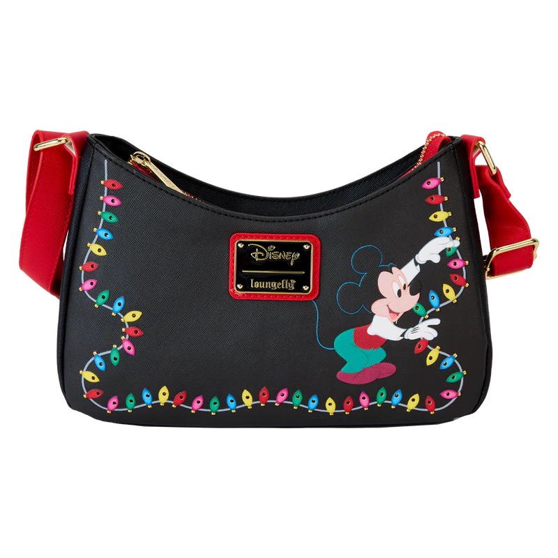 Loungefly Mickey & Friends Christmas Light Decorations Light Up Crossbody Bag