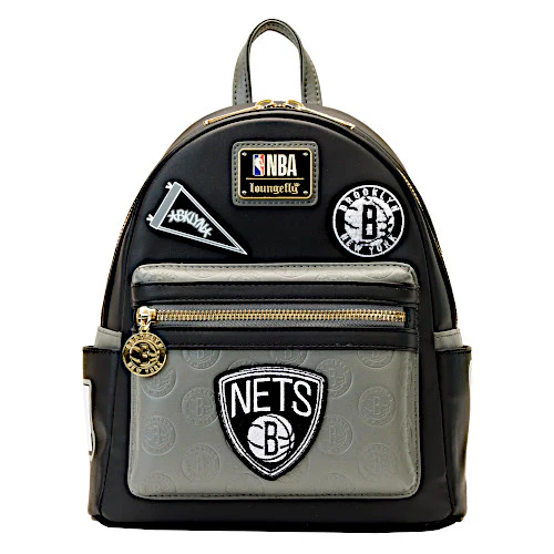 Loungefly NBA Brooklyn Nets Patch Icons Mini Backpack