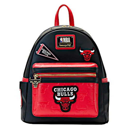 Loungefly NBA Chicago Bulls Patch Icons Mini Backpack
