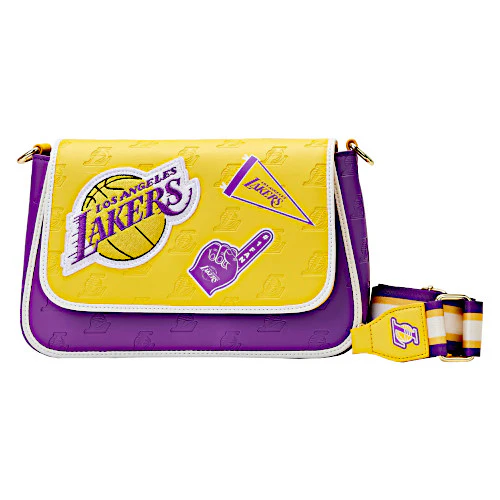 Loungefly NBA Los Angeles Lakers Patch Icons Crossbody Bag