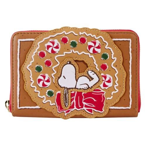 Loungefly Peanuts Snoopy Gingerbread Wreath Scented Wallet