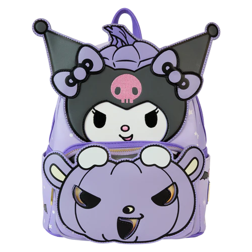 Loungefly Sanrio Kuromi Pumpkin Light Up Glow Mini Backpack