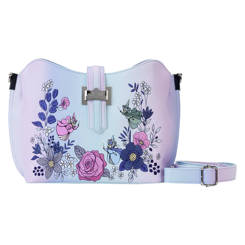 Loungefly Sleeping Beauty 65th Anniversary Floral Crown Crossbody Bag