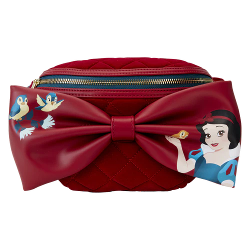Loungefly Snow White Classic Bow Quilted Velvet Belt Bag