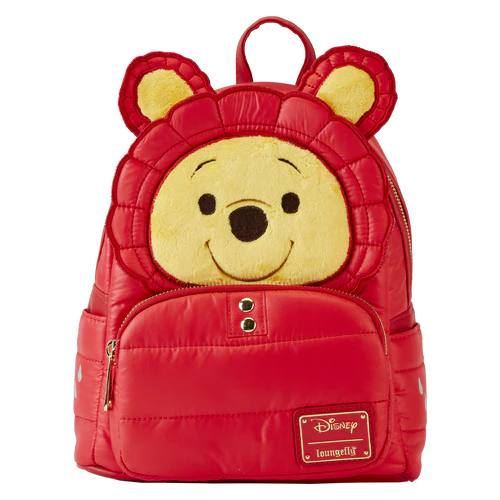 Loungefly Winnie the Pooh Rainy Day Puffer Jacket Cosplay Mini Backpack