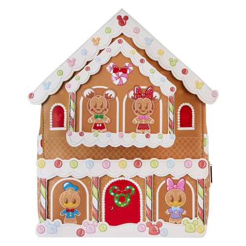 Loungefly Mickey & Friends Gingerbread House Mini Backpack