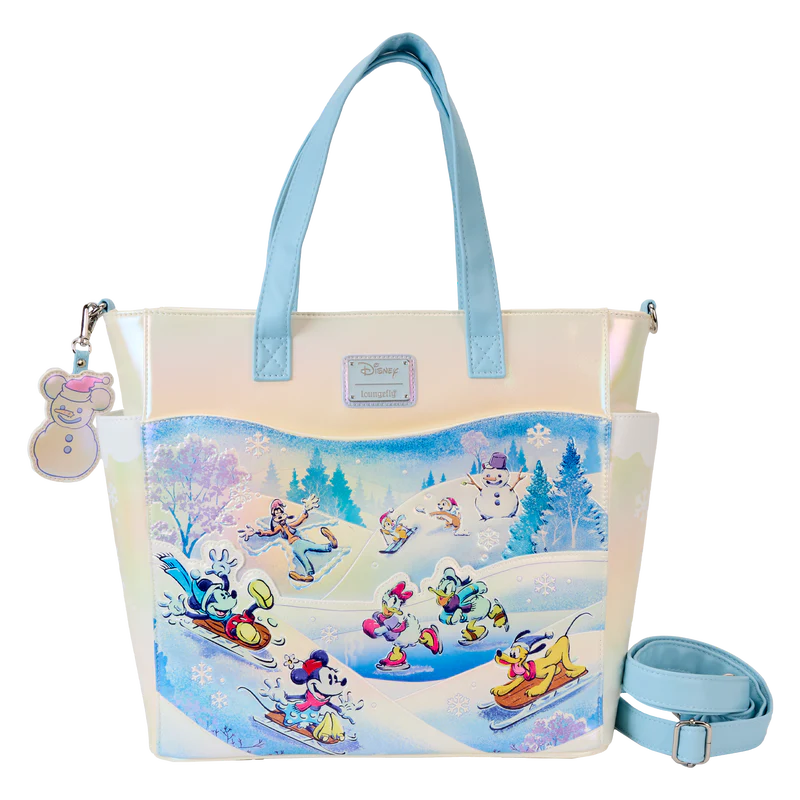 Loungefly Mickey & Friends Winter Wonderland Scene Convertible Backpack & Tote Bag