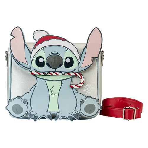 Loungefly Stitch Holiday Glitter Crossbody Bag